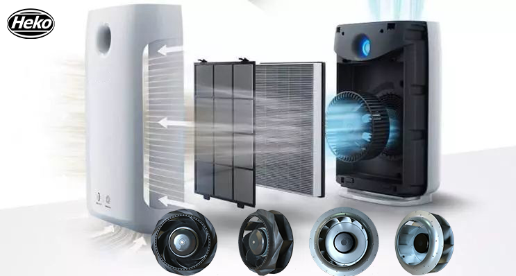 Application de ventilateur EC des purificateurs d'air