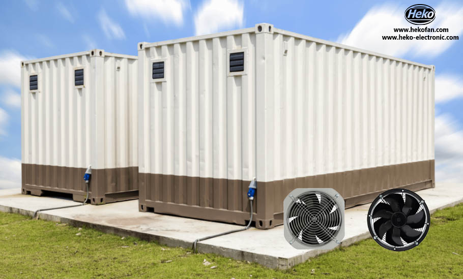 Application de ventilateur axial EC dans une maison de conteneurs