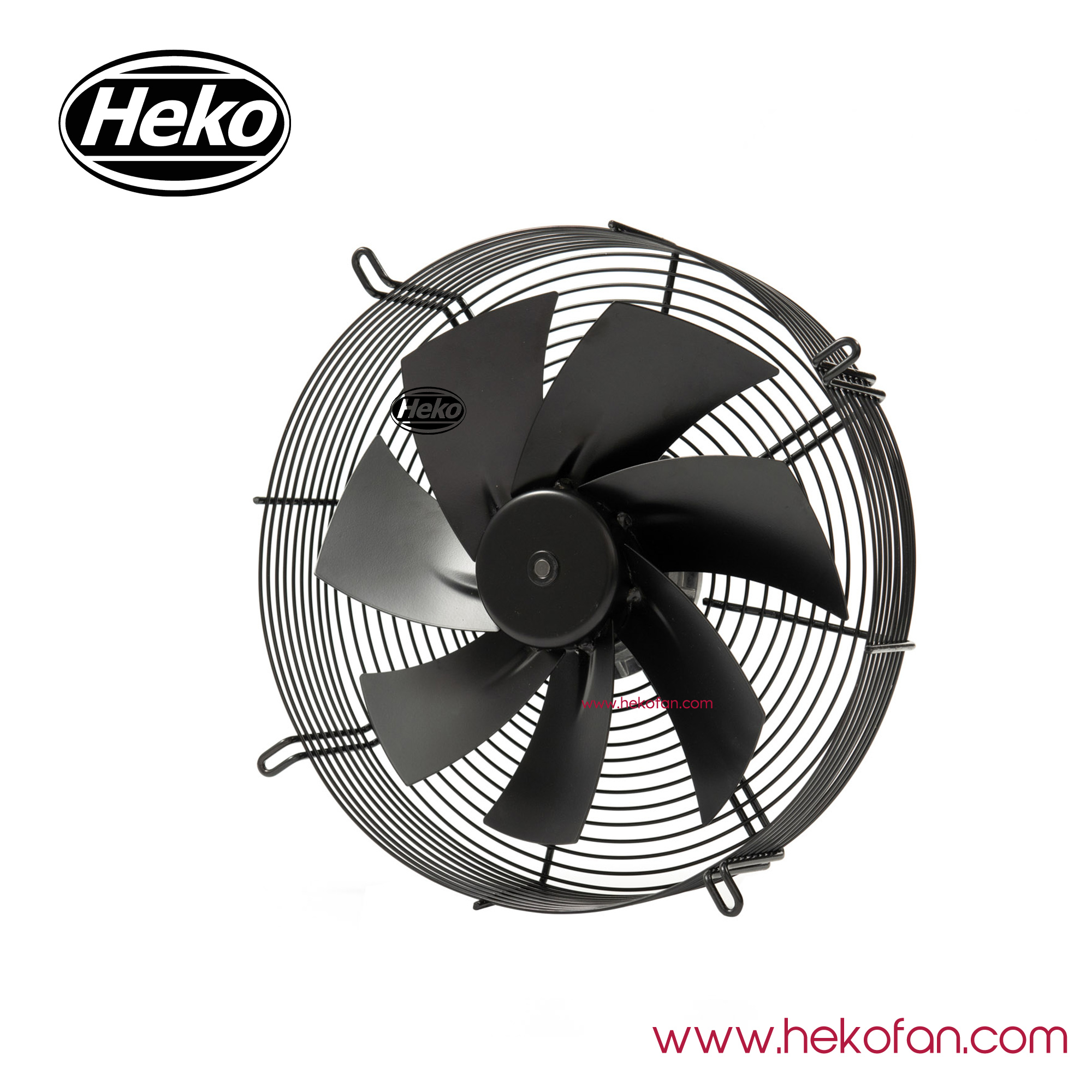 Ventilateur axial industriel HEKO EC300mm recouvert d'acier noir