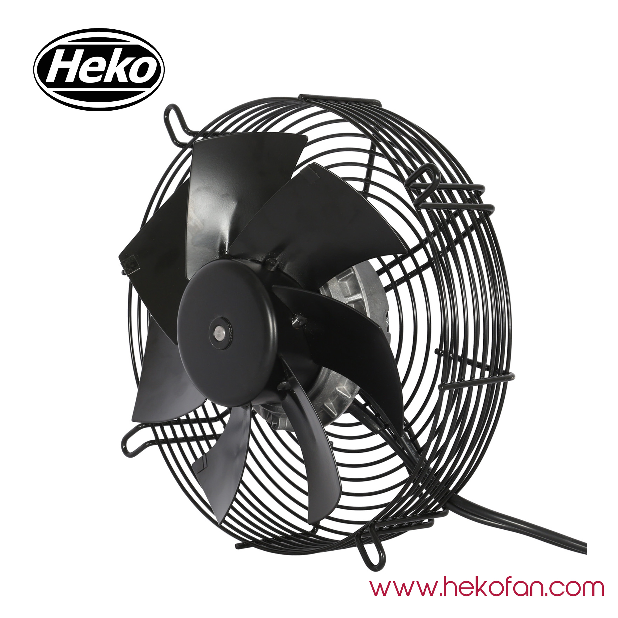 Acier portatif de HEKO EC250mm enduit dans les ventilateurs axiaux noirs