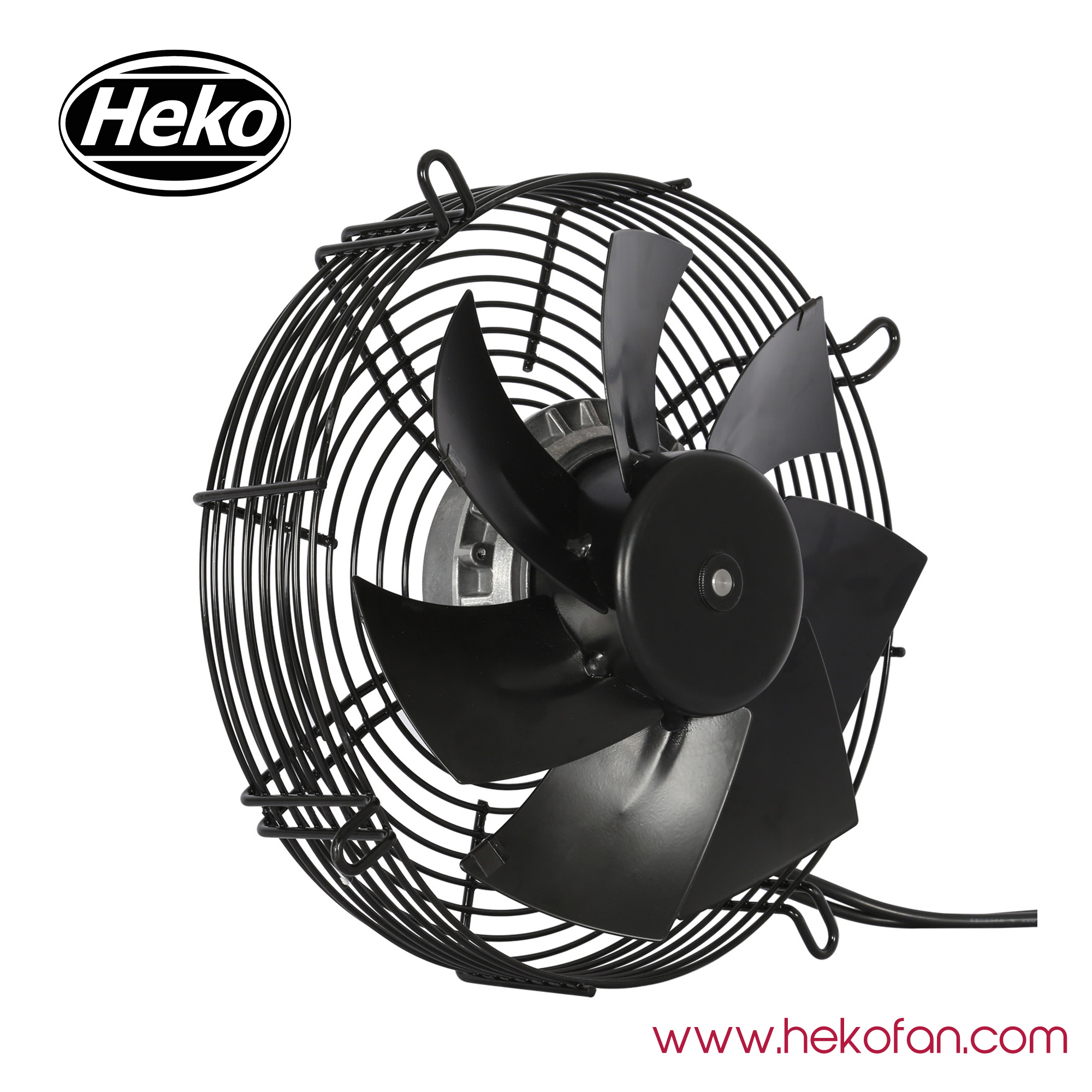 Acier portatif de HEKO EC250mm enduit dans les ventilateurs axiaux noirs